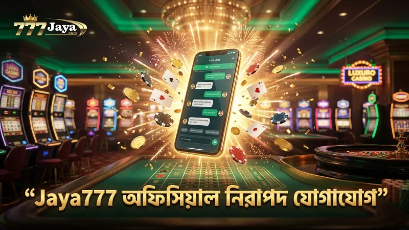 Jaya777-এর অফিসিয়াল যোগাযোগ মাধ্যমগুলো নিরাপদ ও দ্রুত।